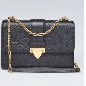 LOUIS VUITTON
Black Monogram Empreinte Leather Saint Sulpice PM Bag Pre-Loved